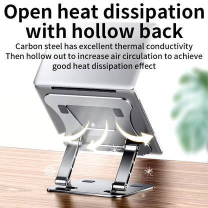 Phone Tablet Stand Adjustable Aluminum Alloy Laptop Tablet up to 17 "Laptop Portable Folding Stand Cooling Stand Support