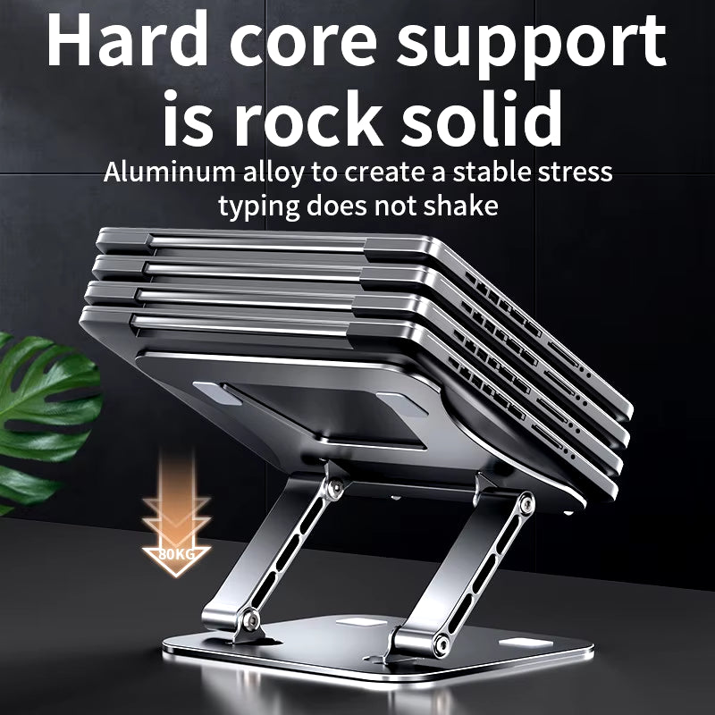 Phone Tablet Stand Adjustable Aluminum Alloy Laptop Tablet up to 17 "Laptop Portable Folding Stand Cooling Stand Support