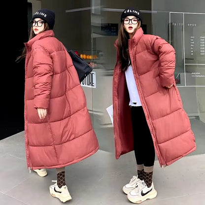 2024 New X-Long Parkas Fashion Winter Jacket Women Casual Thick down Cotton Winter Puffer Coat Windproof Warm Quilted Outwear