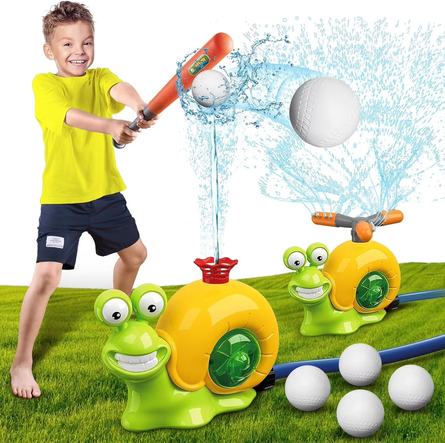 Water Sprinkler Baseball Toy for Kids Outdoor Play