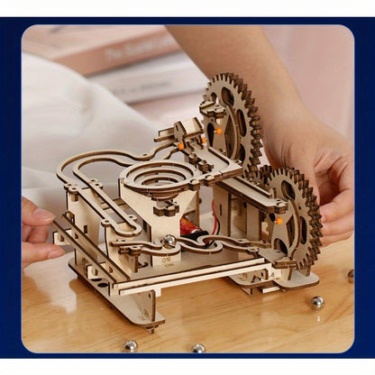 3D Wooden Puzzle - DIY Mechanical Track Balls | Educational Brain Teaser for Adults