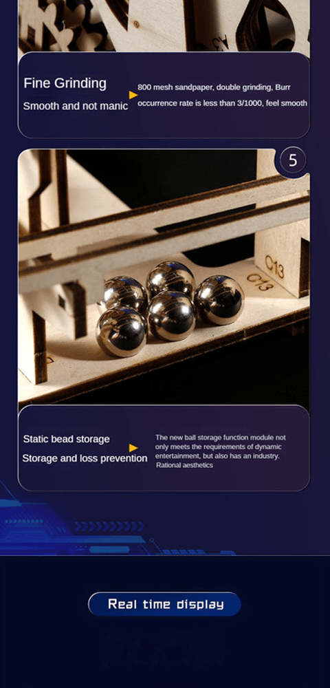 3D Wooden Puzzle - DIY Mechanical Track Balls | Educational Brain Teaser for Adults