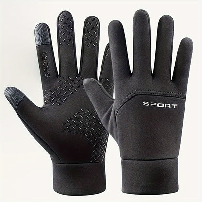 Men's Touchscreen-Compatible Waterproof Winter Gloves for Outdoor Sports