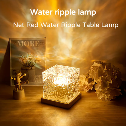 16-Color Water Ripple USB Night Light with Touch & Remote Control