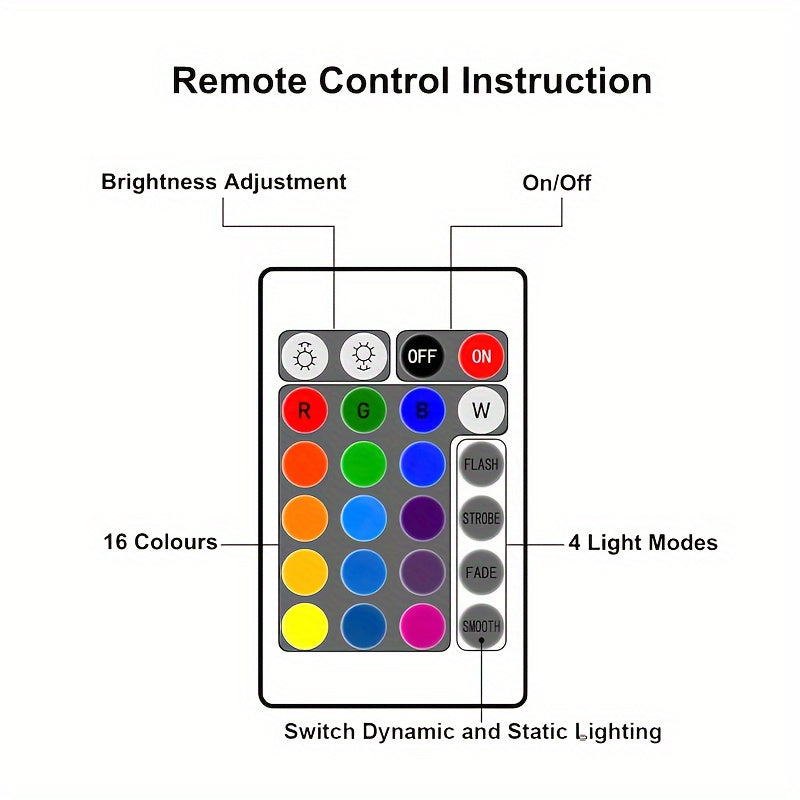 16-Color Water Ripple USB Night Light with Touch & Remote Control