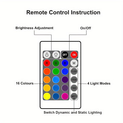 16-Color Water Ripple USB Night Light with Touch & Remote Control