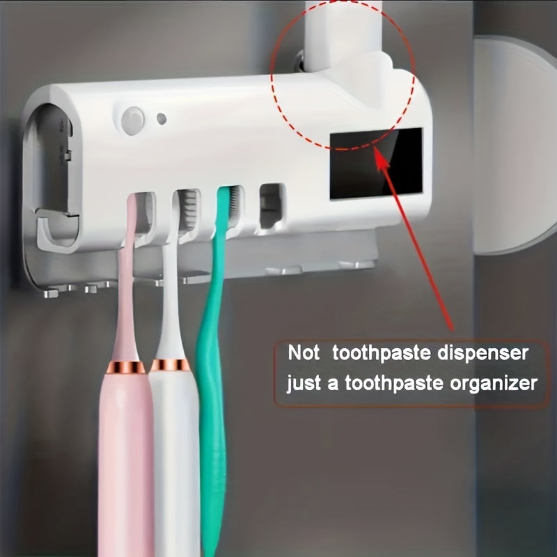 Smart UV Toothbrush Sanitizer with Automatic Dispenser