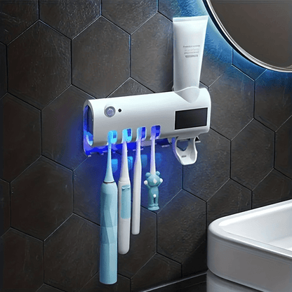 Smart UV Toothbrush Sanitizer with Automatic Dispenser