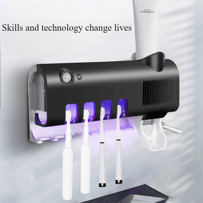 Smart UV Toothbrush Sanitizer with Automatic Dispenser