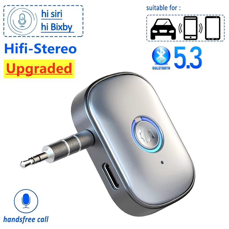 Car Bluetooth 5.3 AUX Adapter Noise Reduction 