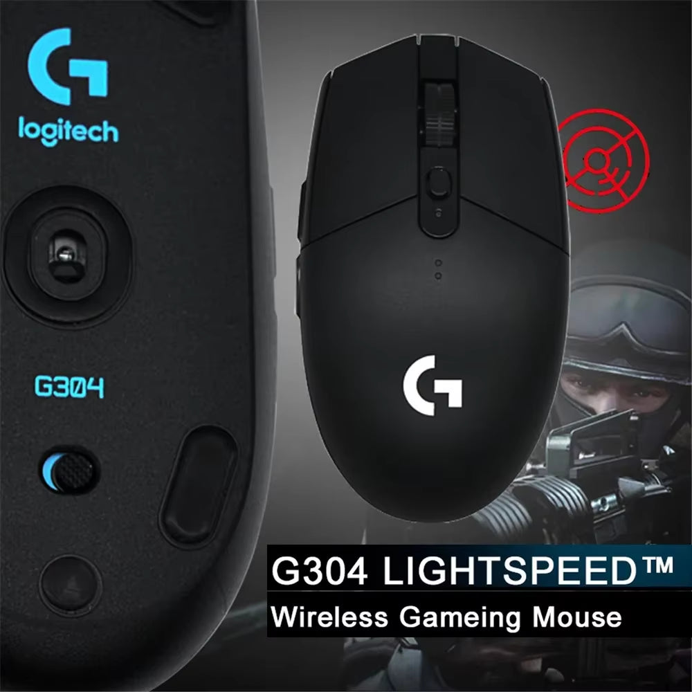 Original  G304 Ligthspeed Wireless Gaming Mouse, Hero 12K Sensor, 12000DPI, 6 Programmable Buttons, Compatible PC Macos