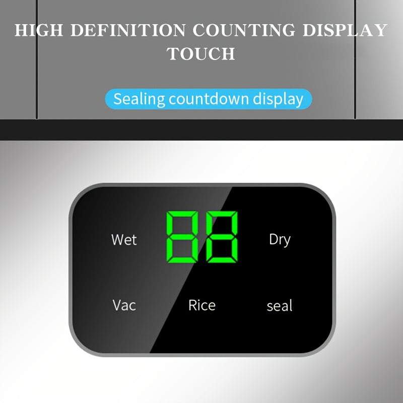 Vacuum Sealer Machine Dry/Wet Food Packaging Seal To Keep Fresh Touch Buttons Digital Display Detachable Cleaning (10pcs free sealing bags included)