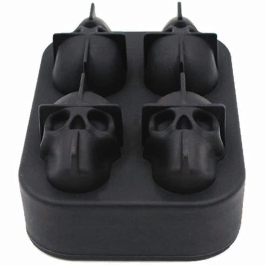 3D Skull Silicone Jello Ice Mold Flexible Cube Maker 