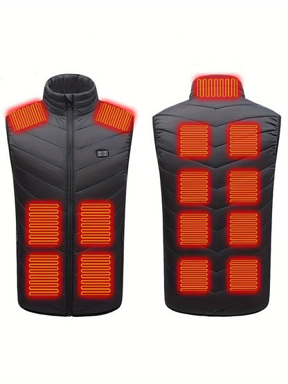 Men's 15 Heating Areas Smart Electric Heated Vest (Battery Bank Not Included)