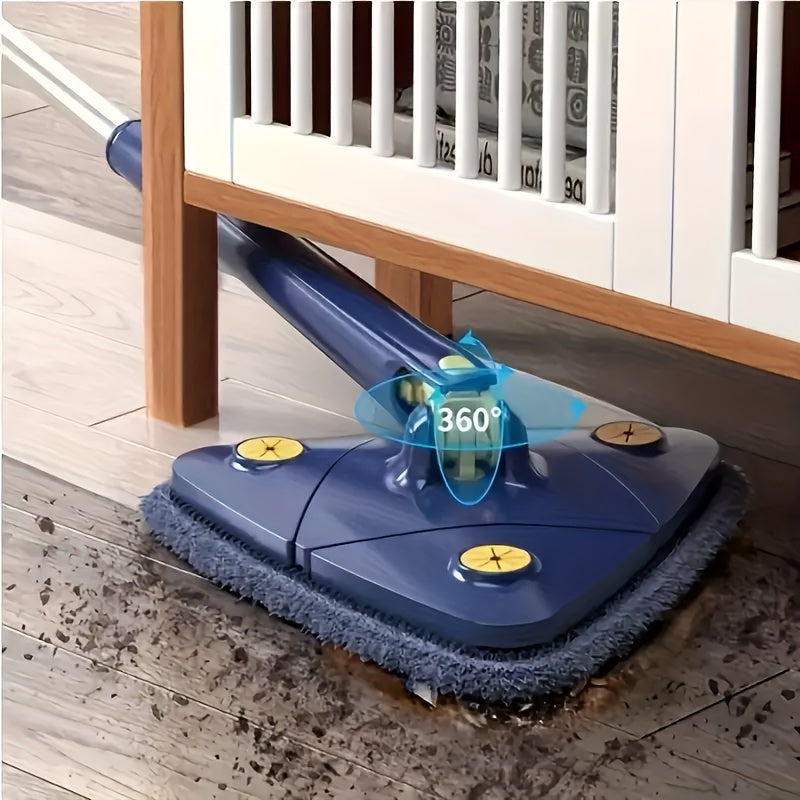 360° Rotating Triangle Mop Set with Long Handle - Hands-Free Washing