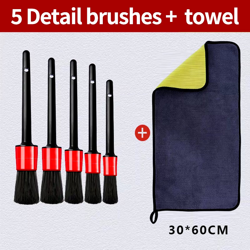 1/3/5Pcs Microfiber Cleaning Towel Car Cleaning Cloths Professional Detailing Car Drying Microfiber Towel Wash Towel Accessories