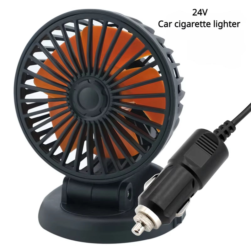 12V Automotive Fan Car Fan 24V 360° Adjustable 3 Head Air Fan (4/1Pcs)