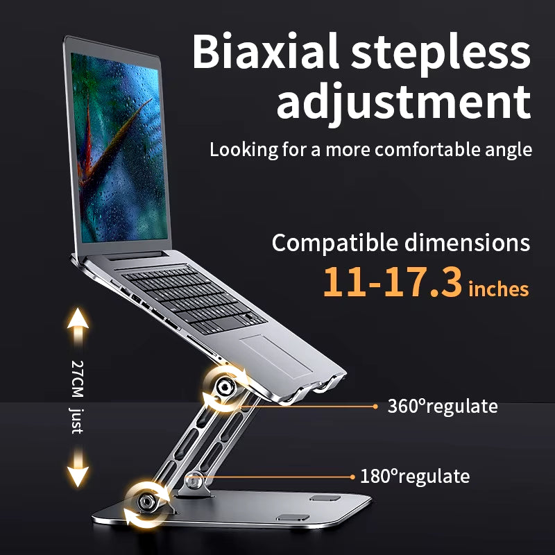 Phone Tablet Stand Adjustable Aluminum Alloy Laptop Tablet up to 17 "Laptop Portable Folding Stand Cooling Stand Support