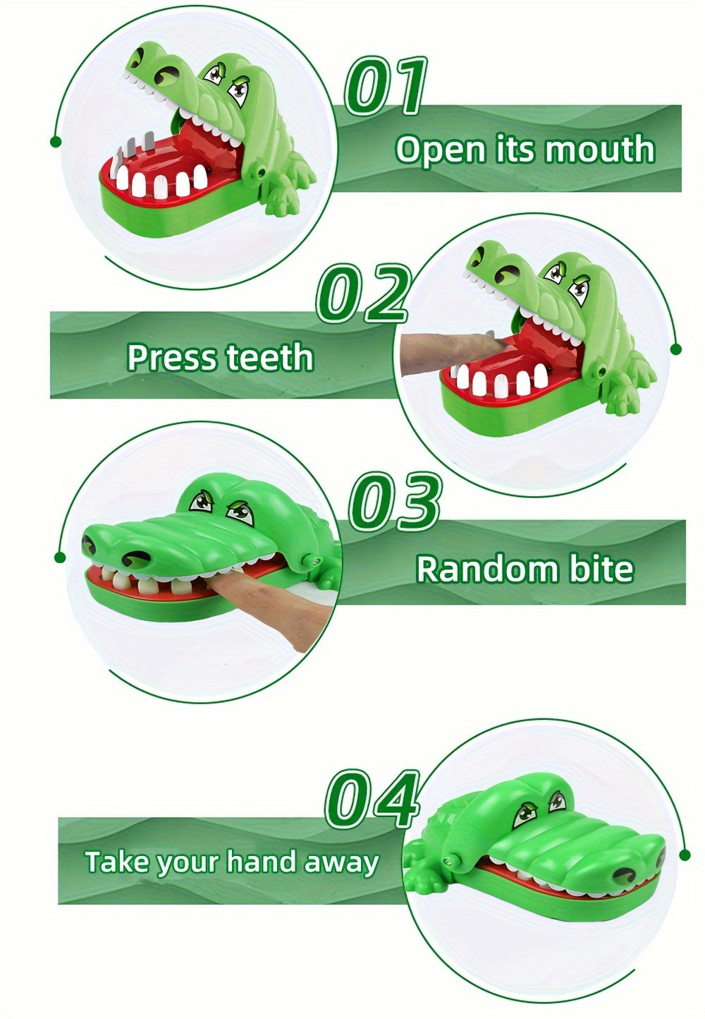 Crocodile Dentist Game for Kids - Finger-Biting Action Toy with Funny Reaction