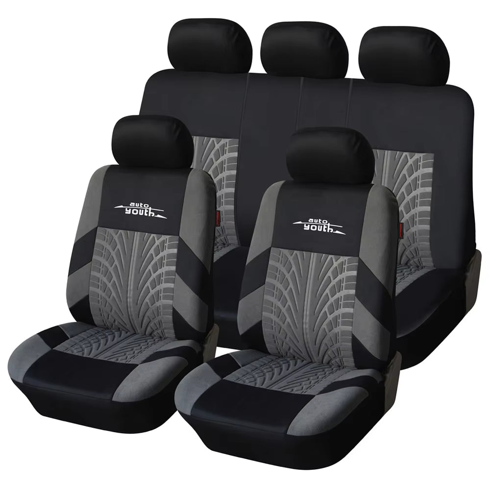 Brand Embroidery Car Seat Covers Set Universal Fit Most Cars Covers