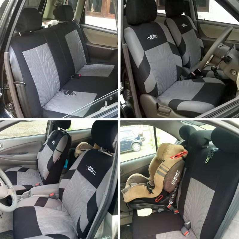 Brand Embroidery Car Seat Covers Set Universal Fit Most Cars Covers