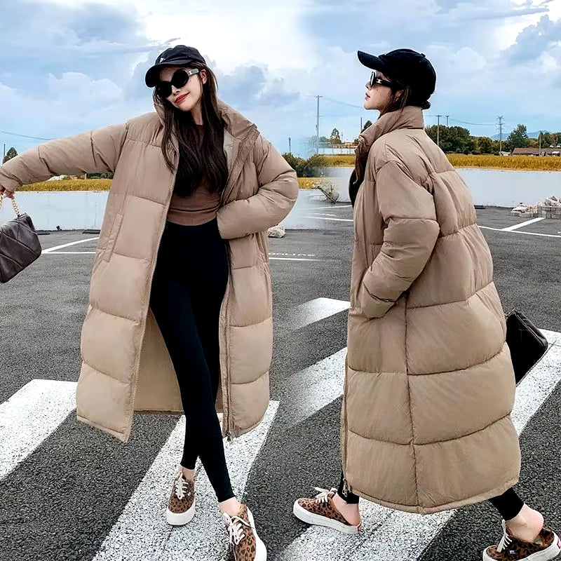 2024 New X-Long Parkas Fashion Winter Jacket Women Casual Thick down Cotton Winter Puffer Coat Windproof Warm Quilted Outwear