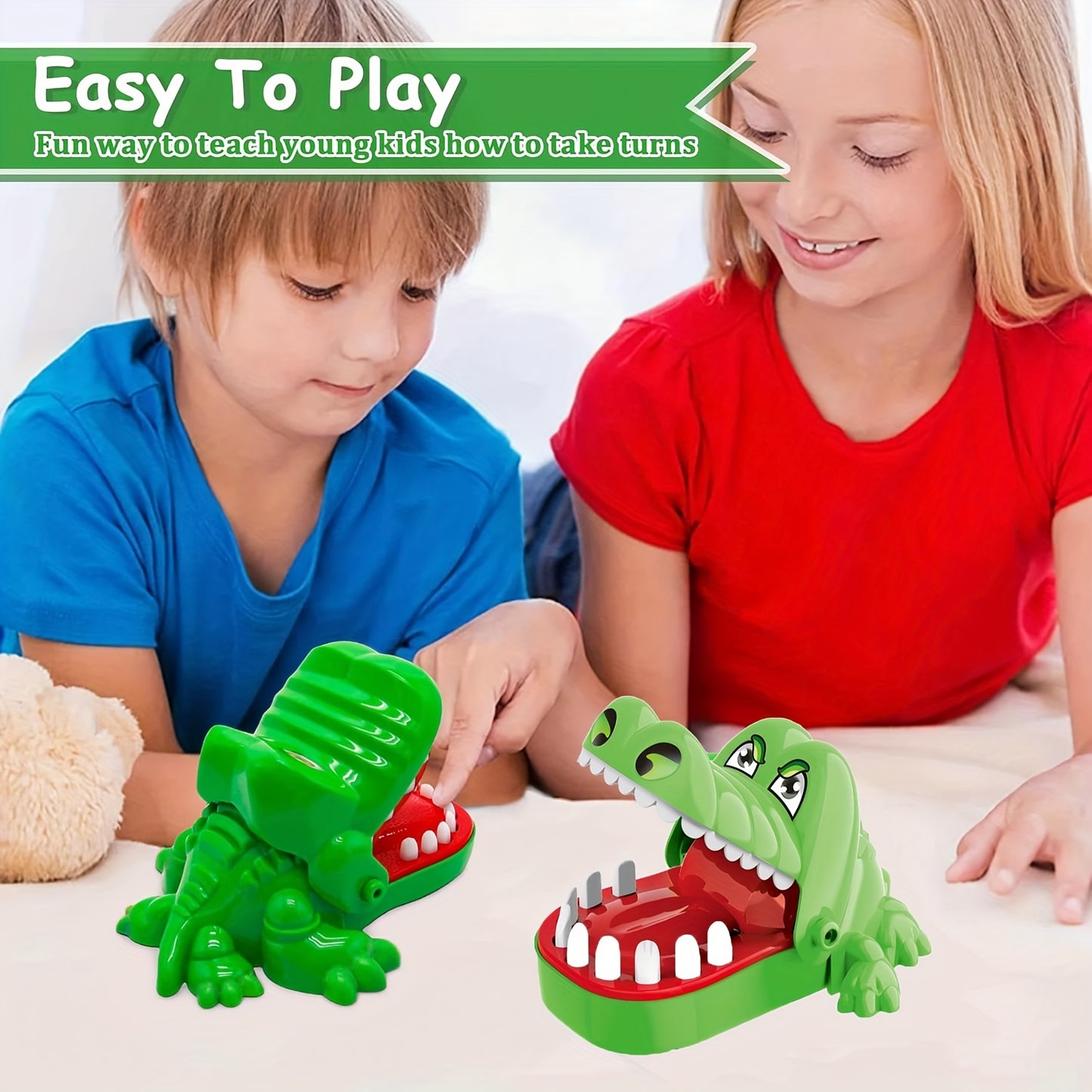 Crocodile Dentist Game for Kids - Finger-Biting Action Toy with Funny Reaction