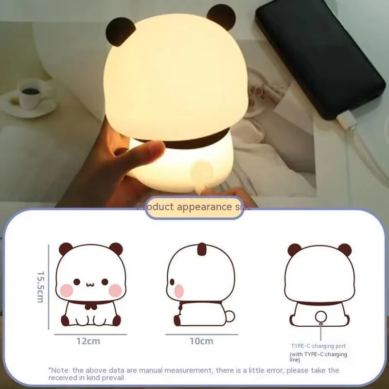 Kawaii Bear Panda Bubu and Dudu Led Night Light Lamp 