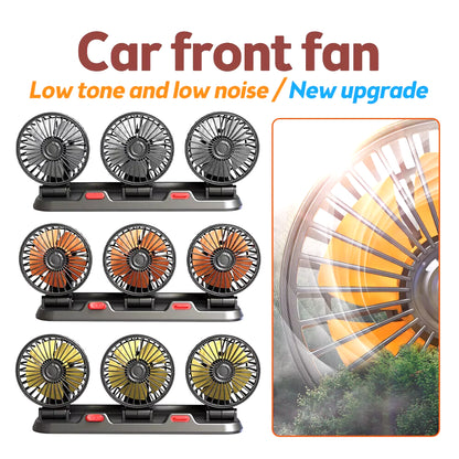 12V Automotive Fan Car Fan 24V 360° Adjustable 3 Head Air Fan (4/1Pcs)