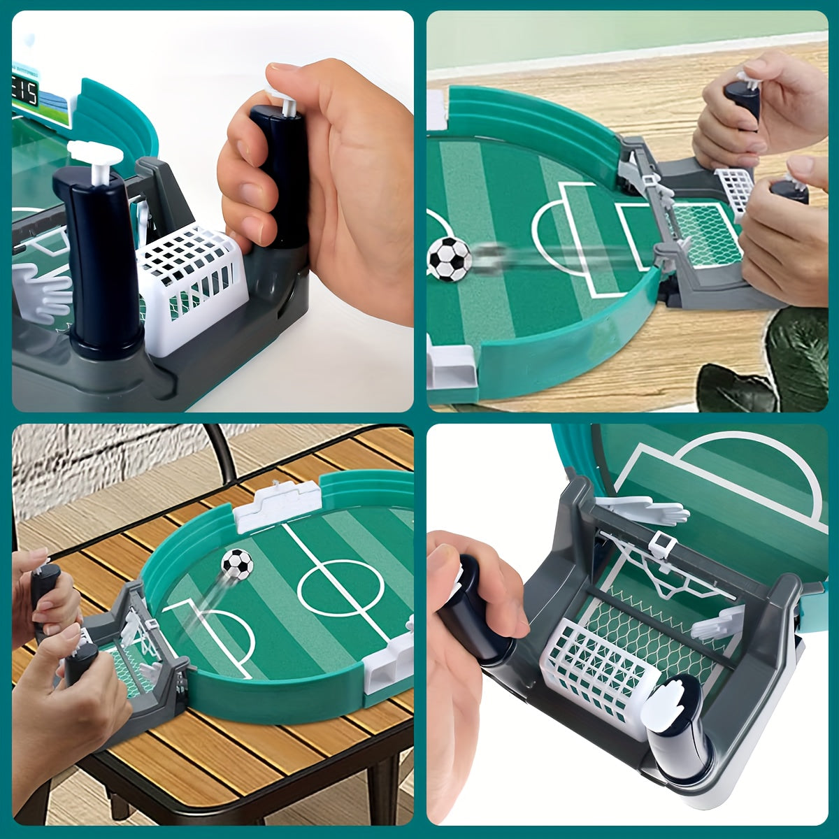 Football Table Interactive Game 42x21cm - Mini Desktop Football Bouncing Ball Game Set