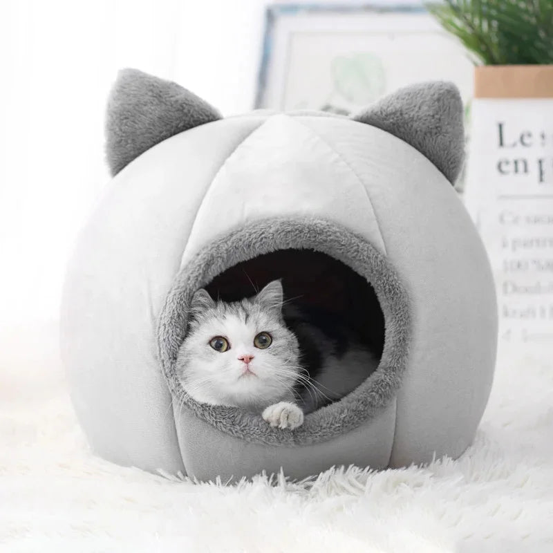 Pet Tent Cave Bed for Cats Small Dogs Self-Warming 