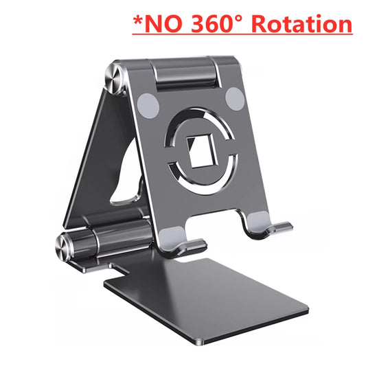 360 Tablet Desk Mobile Phone Holder Stand Adjustable Aluminum Alloy Desktop Lazy Bracket Foldable for Iphone Ipad Laptop Samsung