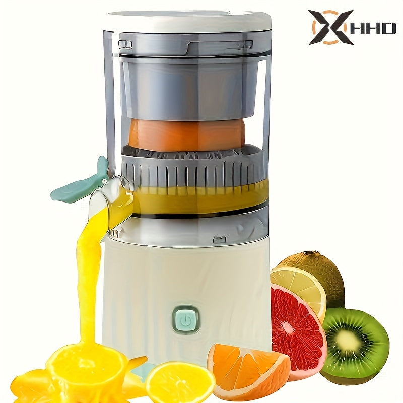 HHD Compact Portable Juicer - USB Rechargeable - Automatic Squeeze & Efficient Separation for Fresh Orange Juice