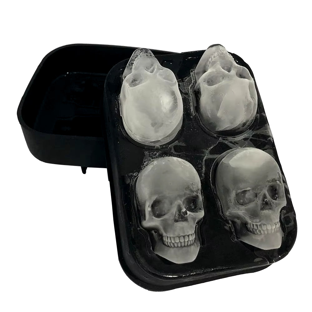 3D Skull Silicone Jello Ice Mold Flexible Cube Maker 