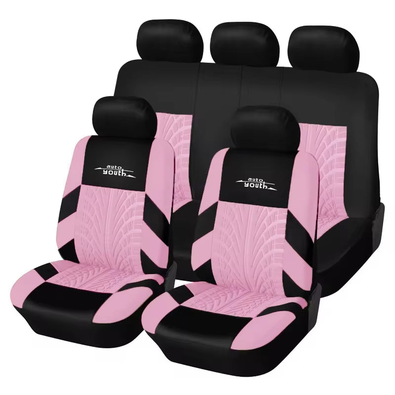 Brand Embroidery Car Seat Covers Set Universal Fit Most Cars Covers