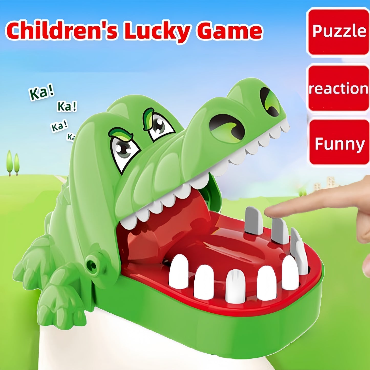 Crocodile Dentist Game for Kids - Finger-Biting Action Toy with Funny Reaction