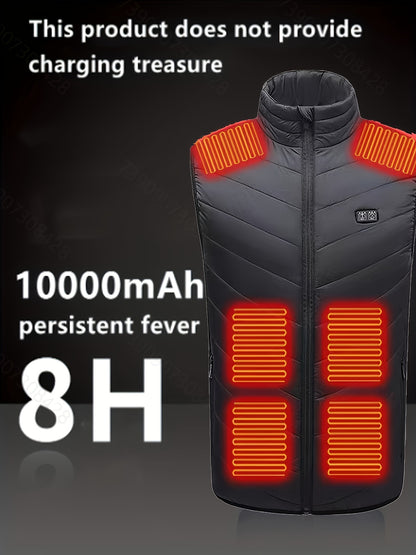 Men's 15 Heating Areas Smart Electric Heated Vest (Battery Bank Not Included)