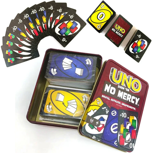 new UNO NO MERCY Matching Card Game Minecraft Dragon Ball Z Multiplayer Family Party Boardgame Funny Friends Entertainment Poker