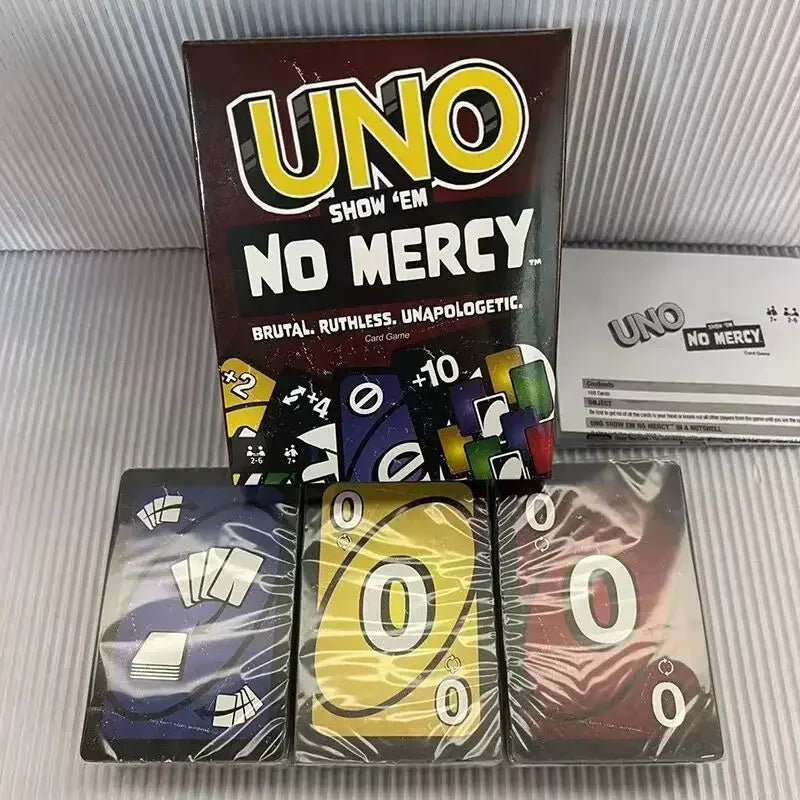 new UNO NO MERCY Matching Card Game Minecraft Dragon Ball Z Multiplayer Family Party Boardgame Funny Friends Entertainment Poker