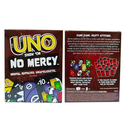 new UNO NO MERCY Matching Card Game Minecraft Dragon Ball Z Multiplayer Family Party Boardgame Funny Friends Entertainment Poker