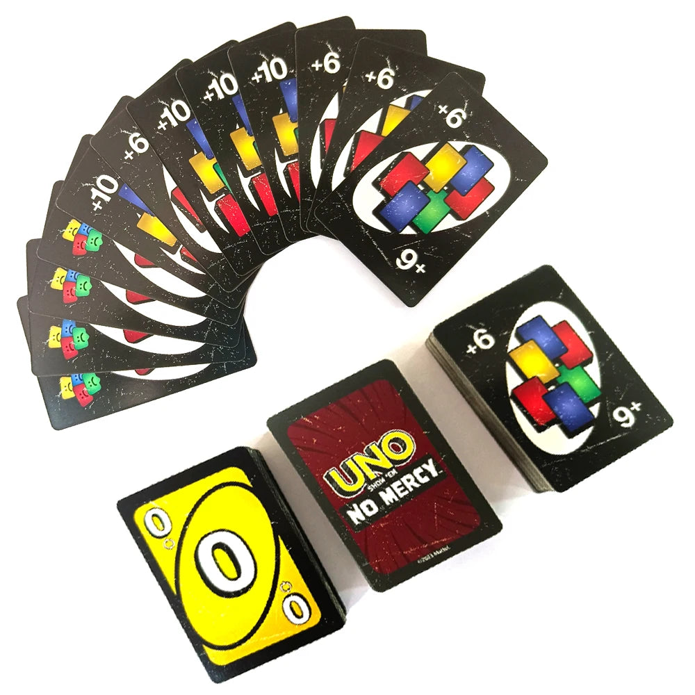 new UNO NO MERCY Matching Card Game Minecraft Dragon Ball Z Multiplayer Family Party Boardgame Funny Friends Entertainment Poker