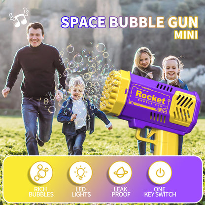 40 hole handheld massive foaming space light bubble machine electric children's toys without battery without bubble water