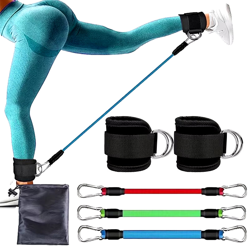 Resistance Band Set Ankle Straps Workout Exercise Equipment Fitness