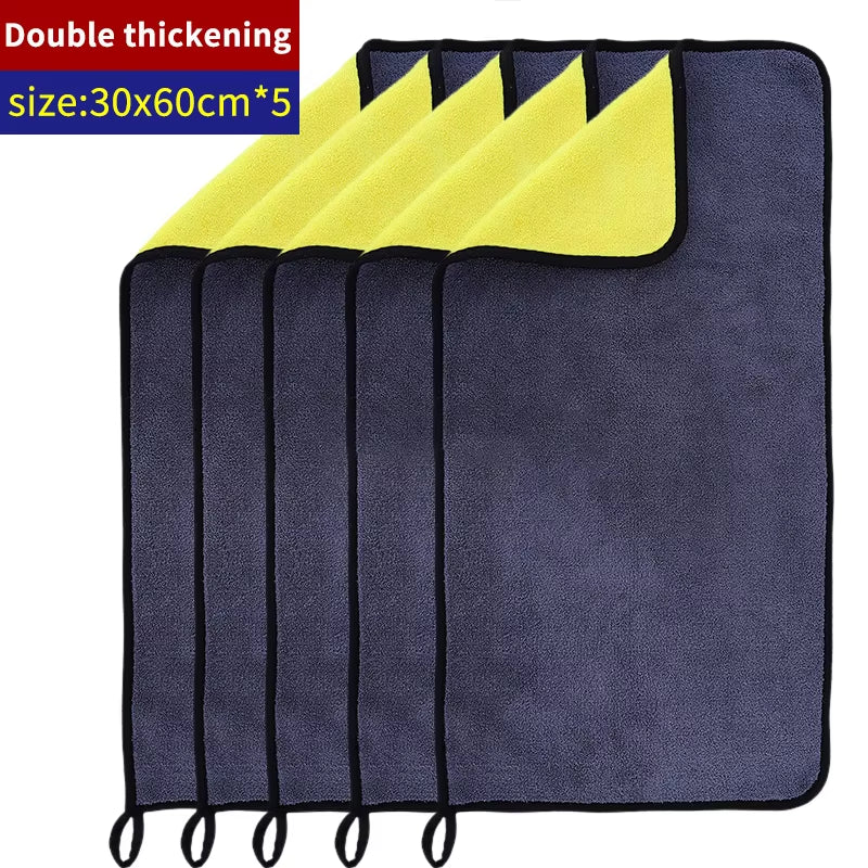 1/3/5Pcs Microfiber Cleaning Towel Car Cleaning Cloths Professional Detailing Car Drying Microfiber Towel Wash Towel Accessories