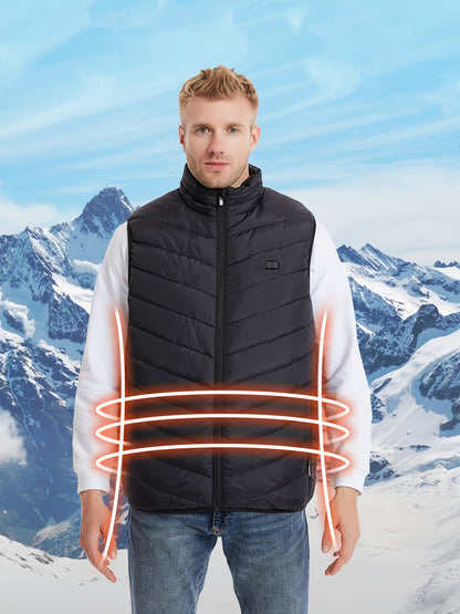 Men's 15 Heating Areas Smart Electric Heated Vest (Battery Bank Not Included)