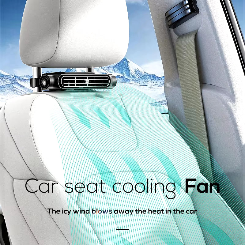 3-Speed Car Seat Cooling Fan Turbo Big Wind Type-C Plug-In Car