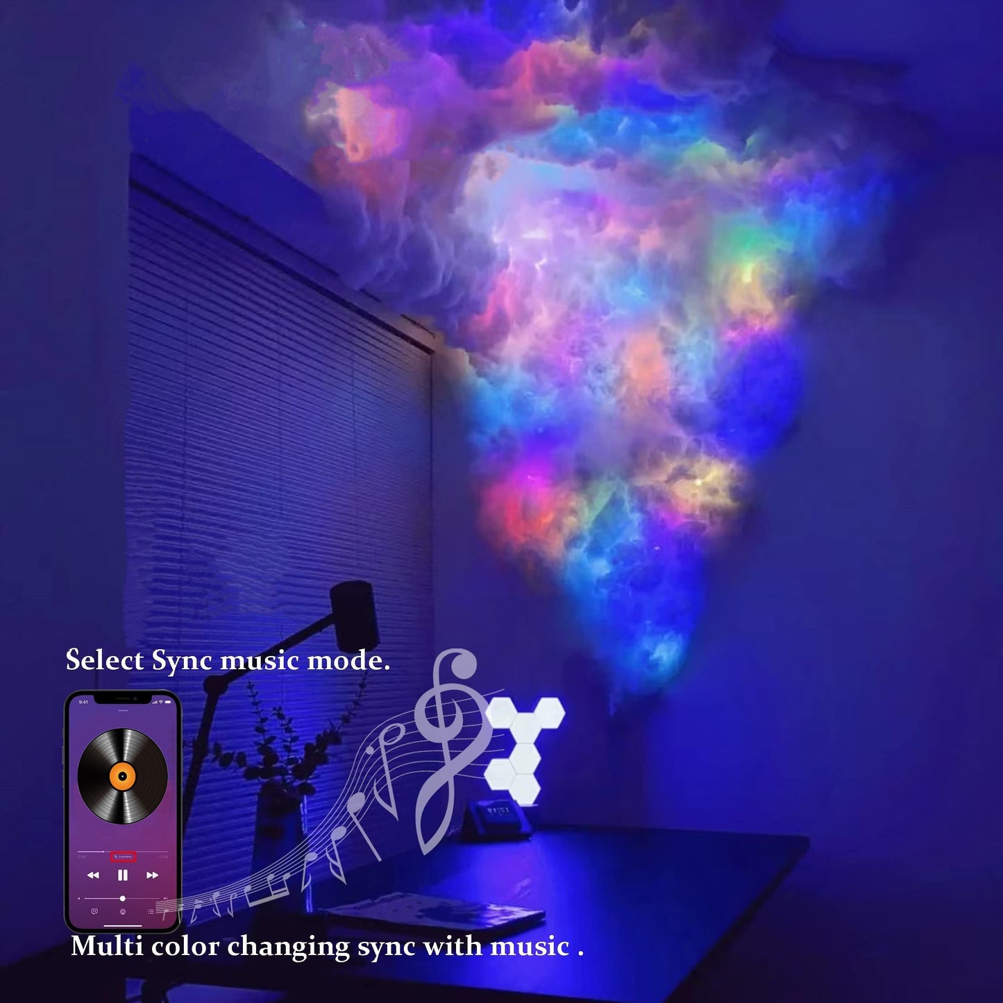 Meter Cloud Light - Thundercloud LED Lightning Colorful Atmosphere Night Light