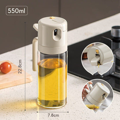 2 in 1 Oil Sprayer Bottle BBQ Cooking Oil Dispenser