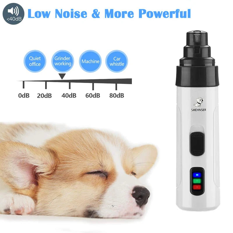 Rechargeable Dog Nail Grinders USB Charging Pet Nail