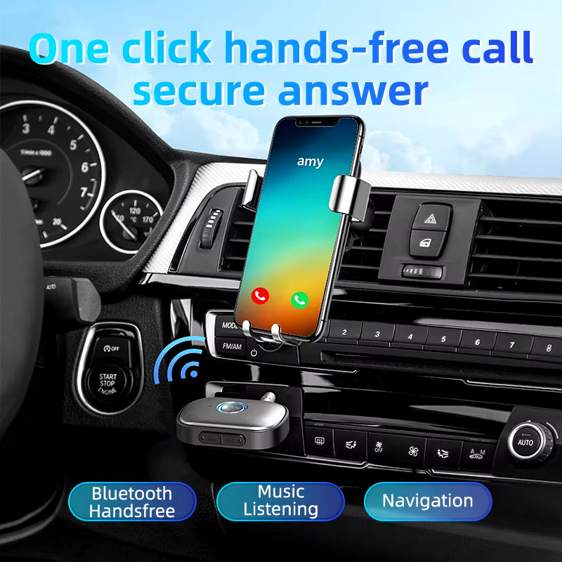 Car Bluetooth 5.3 AUX Adapter Noise Reduction 